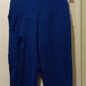 Sports Wear Leggings Women/Juniors Sz Sm, Blue, Side Leg/Phone Pocket